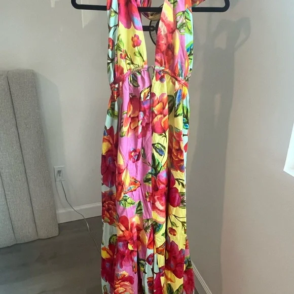 FARM Rio Multicolor Floral Halter Dress - Picture 4 of 7